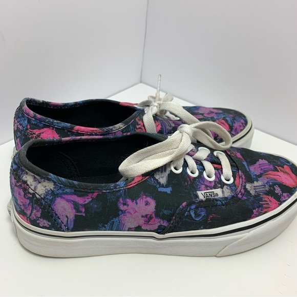 Vans Floral pattern, Pink, purple, blue and black. Womens 6 or Mens 4.5 - Picture 3 of 16